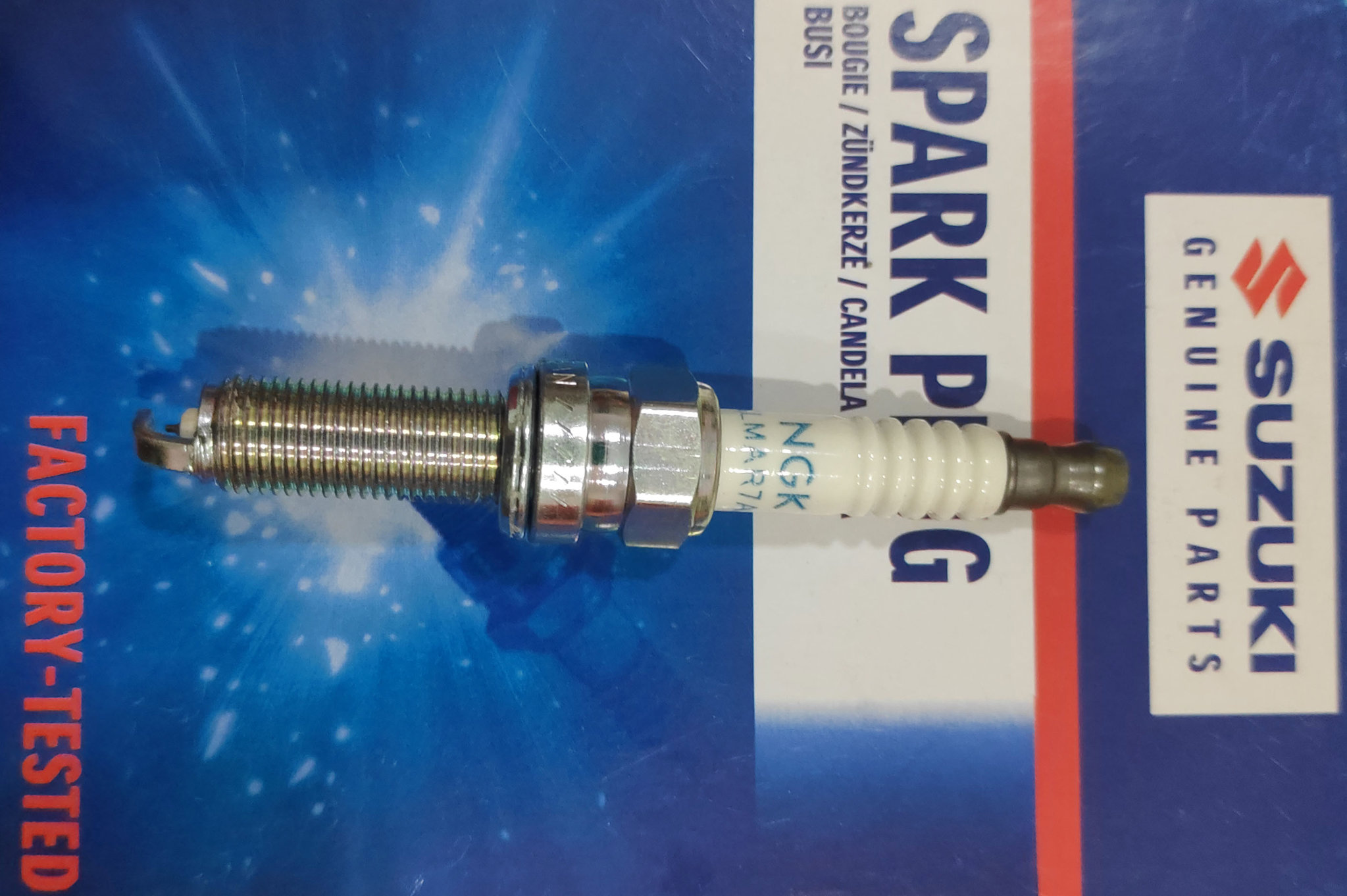 Picture of Wagon R MH44S Spark Plug (3 Pcs) 09482-00619 NGK ILMAR7A8